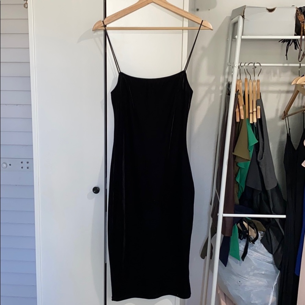 Boutique Velvet Midi Dress, Size Small